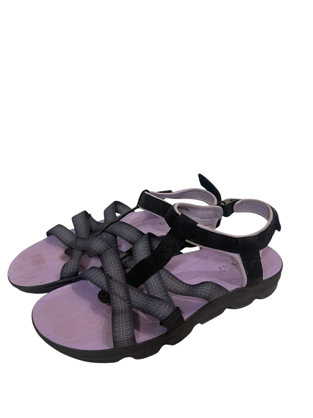 Women’s J Sport Kaia Purple Black Strappy Comfort Sandals